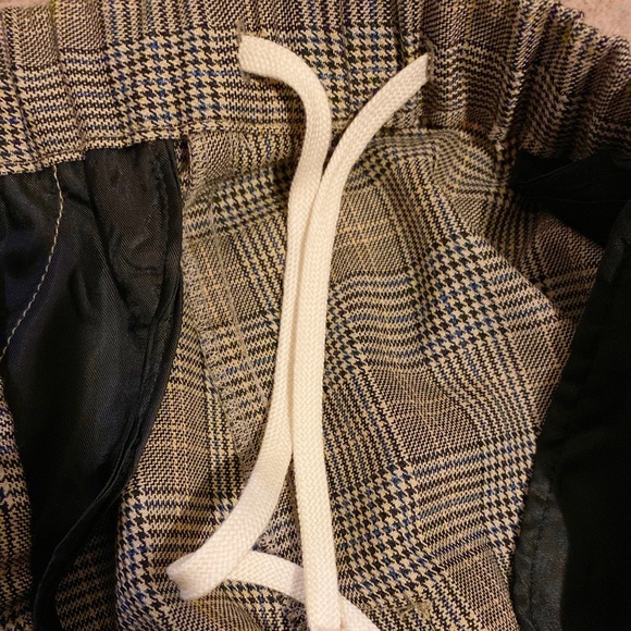 NWT Nili Lotan Delancy Wool Plaid Crop Pants in Brown/Black/Tan Sz S - Picture 15 of 16